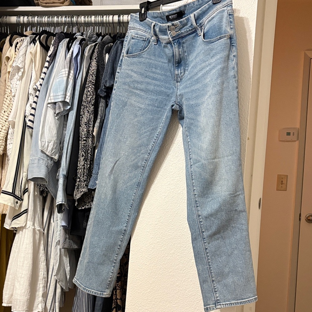 Hudson Jeans Light Blue Straight Leg Denim